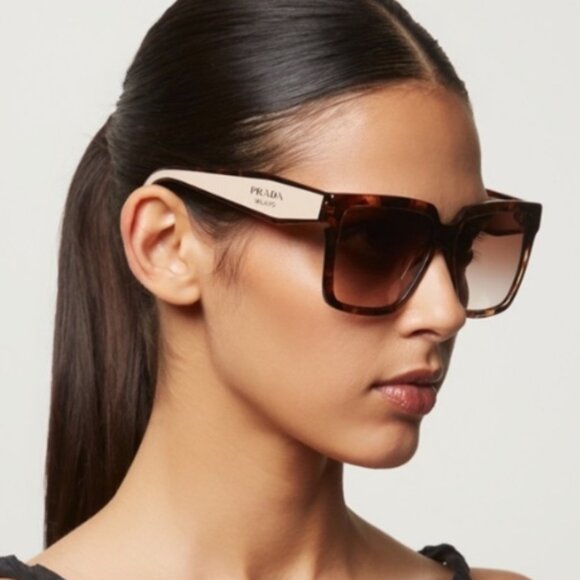 NEW PRADA PR24ZS 07R0A6 WOMEN PR 24ZS HAVANA SUNGLASSES PRADA SPR 24Z - Picture 1 of 12